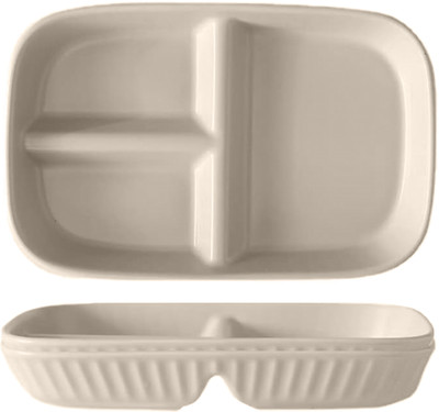 OICIA Divided Plates for Adults, Unbreakable Portion Control Plate, Dinner Plates Sectioned Plate(Pack of 2, Microwave Safe)