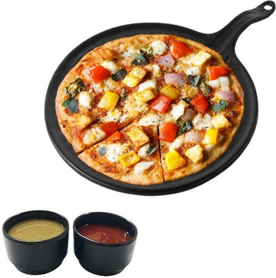 ZIDO Premium_1 Pizza platter B-143, 2 Dip Bowl B-958_h166 Pizza Tray(Pack of 3)