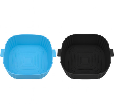 OriwarE Air Fryer Tray Silicon Black Blue Tray(Pack of 2, Microwave Safe)