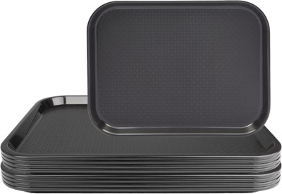 Sarsawal Plastic Serving Trays Set Platter/Unbreakable Large tray Set for Home Tray(Pack of 12, Microwave Safe)
