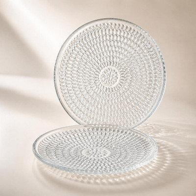 FLORAL Smart Plate 7" Snack Plate Quarter Plate Quarter Plate(Pack of 6, Microwave Safe)