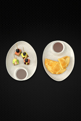 TWINK Multi-Purpose Kitchen Serving Platter: Deluxe Melamine Crockery Set of 2 Tray(Pack of 2)