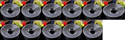 AFAST Designer Glass Dinner, Lunch, Snack Serving Plate Half Plate(Pack of 11)