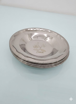 SMDE steel soup plate set 6pcs Half Plate(Pack of 6)