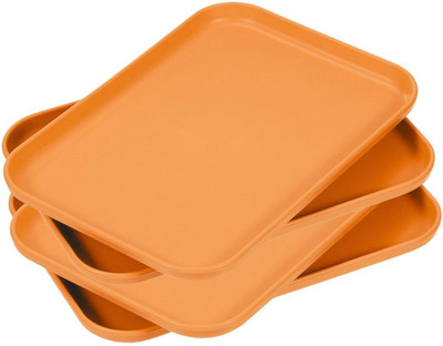 OICIA NEW1_Snacks Tray, Trays for Gifting, Big Tray, Large Tray Tray(Pack of 4, Microwave Safe)