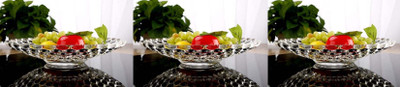 AFAST Self-Design Glass Plate Use For Serving And Multi Use, Pack Of 3 - C3 Dinner Plate(Pack of 3)