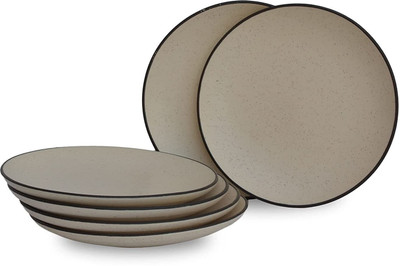 Retail Mafia Ceramic plate tray dish_6 Dinner Plate_n36 Dinner Plate(Pack of 6, Microwave Safe)