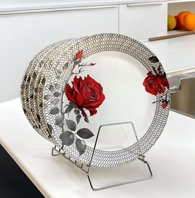 Inpro Upgrade Your Kitchen with our Floral Dinner Plates Perfect to Your Dinnerware! Dinner Plate(Pack of 6)