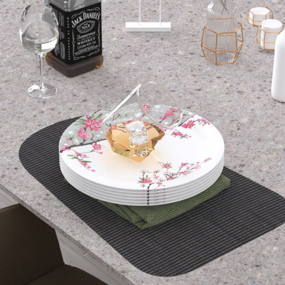 Castleite Piccolo Rouge Blush Melamin Side/Half Plates Set - Size 8', Round Designer Quarter Plate(Pack of 6)
