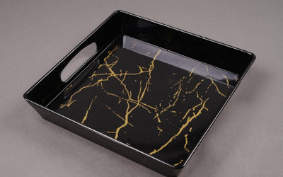Mantraa Square Tray Tray(Pack of 2)