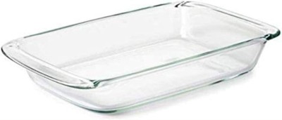 merdwal Borosilicate Glass Rectangle Microwave Baking Dish, Oven Safe, 1.6 ml, 1 Pcs Baking Dish(Microwave Safe)