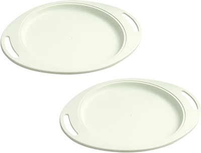 Simois Modern Design Serving Tray For Pizza, Salad, Dessert, Breakfast & More Tray(Pack of 2, Microwave Safe)