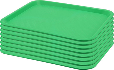MDNSHO Plastic Serving Trays Set Platter/Unbreakable Large tray Set for Home Tray(Pack of 6, Microwave Safe)