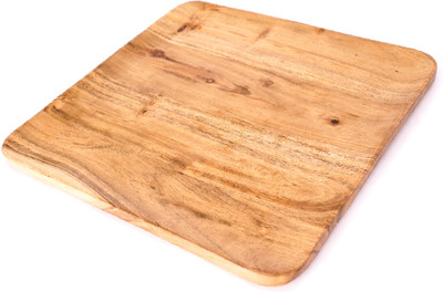 Naayaab Craft Luxury Acacia Wood Handcrafted Square Nested Tray, Handmade Serving Platter Tray