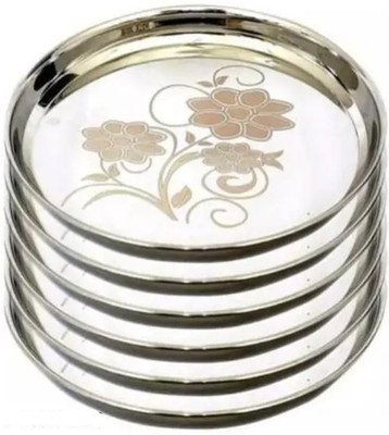 FinoFox Classy & Designer Thali Dinner Plate(Pack of 6)