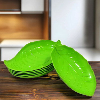 Inpro Stylish Designer Shape Melamine Serving Snacks - Perfect for Kitchen. Quarter Plate(Pack of 6)