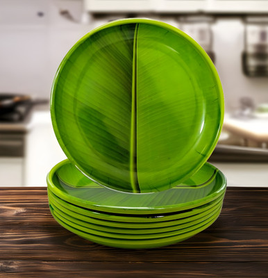 Inpro Upgrade Your Kitchen with our 6-Piece Melamine Plates Set - Perfect for Snacks Half Plate(Pack of 6)