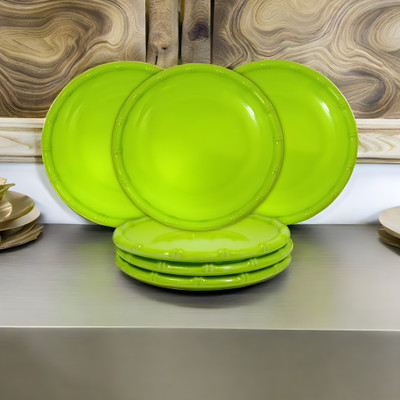 Inpro Elevate Your Dinner Experience with our Melamine Round Serving Plates Half Plate(Pack of 6)