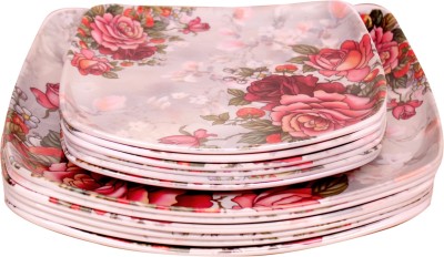 CARNIVAL Melamine Lito model no-920,full plate and half dinner plate set 12 pcs Dinner Plate(Pack of 12)