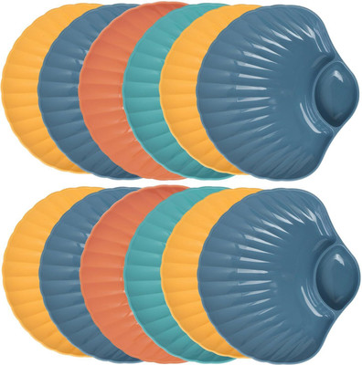 OICIA NEW1_Kids , Dining Table , Deep , Nasta , Rice for Eating Chip & Dip Tray(Pack of 12, Microwave Safe)