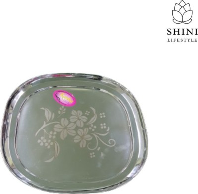 SHINI LIFESTYLE Plates for dining, floral design, Laser design,13 inch Dinner Plate(Pack of 2)