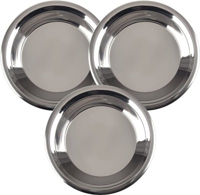 SHINI LIFESTYLE Stainless Steel Parat, Steel parat for kitchen, Atta Parat, Parati, Paraati Paraat(Pack of 3)