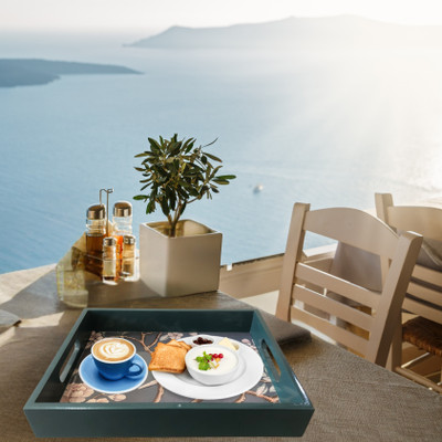 knight star Enamel Design MDF Wooden Serving Tray (16x12) Inches, Lightweight & Durable Tray