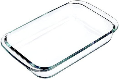 GRICKZO [1600ml-1Pcs] Borosilicate Baking Dish for kitchen Rectangular Serving Tray Bowl Baking Dish(Microwave Safe)