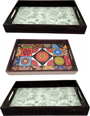 Angira handicrafts AHS-T0860 Tray(Pack of 3)