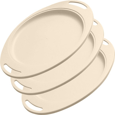 OICIA NEW1_Unbreakable Wheat Straw Dinner , s for Kids Adults, Divided s Tray(Pack of 3, Microwave Safe)