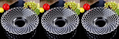 AFAST Self-Design Glass Plate Use For Serving And Multi Use, Pack Of 3 - E3 Dinner Plate(Pack of 3)
