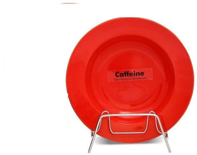 caffeine Ceramic Handmade Red 9 inch_NEW PTD66 Charger Plate(Pack of 2, Microwave Safe)