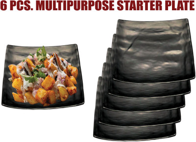 ZIDO 6 Multi-Purpose Starter Platter for Serving Snacks/Chaat/Dahi Bhalla etc B278 Sizzler Tray(Pack of 6)