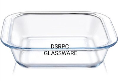 DSRPC Borosilicate Glass Square Bakeware (900 ml) Baking Dish(Microwave Safe)