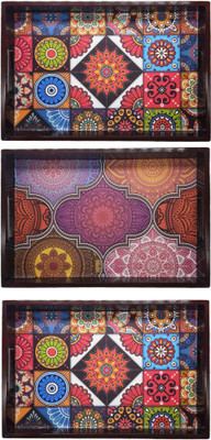 Espoir bloom NEW25_handicrafts serving combo EB-T222 Tray(Pack of 3)