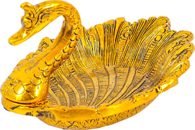 Craftlayout Metal Duck Shaped Tray - Decorative Swan Shape Bowl For Flower Petal Sizzler Tray
