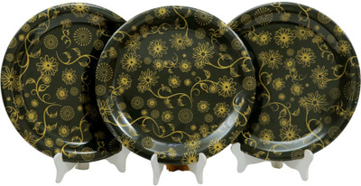 Ariya Serving Plate Melamine 11 Inch Dishwasher Safe Ideal for Home Dinner Dinner Plate(Pack of 3, Microwave Safe)