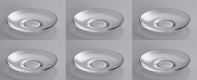 1st Time Self Design Glass Plate Use For Party, Serving And Multi Use, Pack Of 6 - C2 Dinner Plate(Pack of 6)