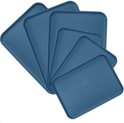 OICIA Wheat Straw Restaurant Trays, Fast Food Cafeteria Serving Platter, Dinner Plates Tray(Pack of 6, Microwave Safe)