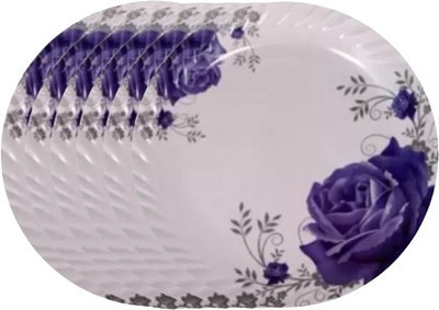 Feast SMART MODEL NO-(509)FULL DINNER PLATE SET 6 PCS OF MELAMINE Dinner Plate(Pack of 6)