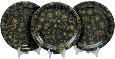 Ariya Melamine Serving Plates 11 Inch Dishwasher Safe Useful for Home Dinner Dinner Plate(Pack of 4, Microwave Safe)