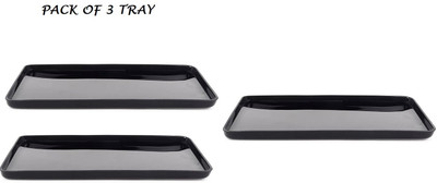 JMBW INTERNATIONAL DISH TRAY Chip & Dip Tray(Pack of 3)