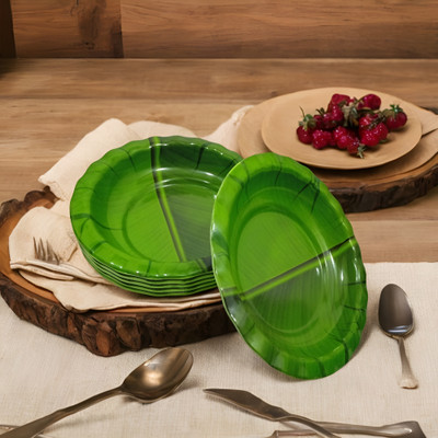 Inpro Stylish Melamine Round Small Snack Plates Set of 6- Perfect for Dining, Serving Quarter Plate(Pack of 6)
