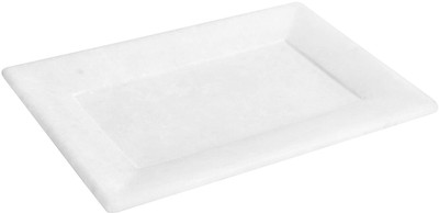 Urban Baniya White Marble Handmade Multi- Utility Serving Tray/Plate for Home Kitchen Décor Tray