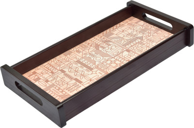 PREMSONS Line Art Wooden Serving Tray – Large Tray