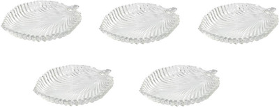 AFAST Self-Design Glass Patta Plate Use For Serving And Multi Use, Pack Of 5 - D5 Dinner Plate(Pack of 5)