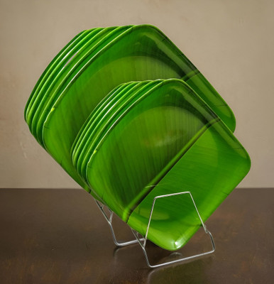 Inpro Complete Your Kitchen With Our (6 Full & 6 Half) Melamine Square Dinner Plates Dinner Plate(Pack of 12)