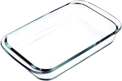 TRILOKNKS Borosilicate Glass Oval Baking Dish Microwave Oven Safe, 1600 ml Baking Dish(Microwave Safe)