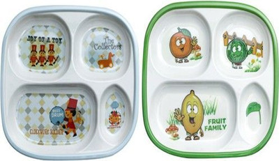 ZIDO Premium_joytoy and frut famly square plate_h17 Dinner Plate(Pack of 2)