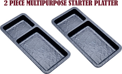 ZIDO Multipurpose serving platter for all type of snacks Sizzler Tray(Pack of 2)